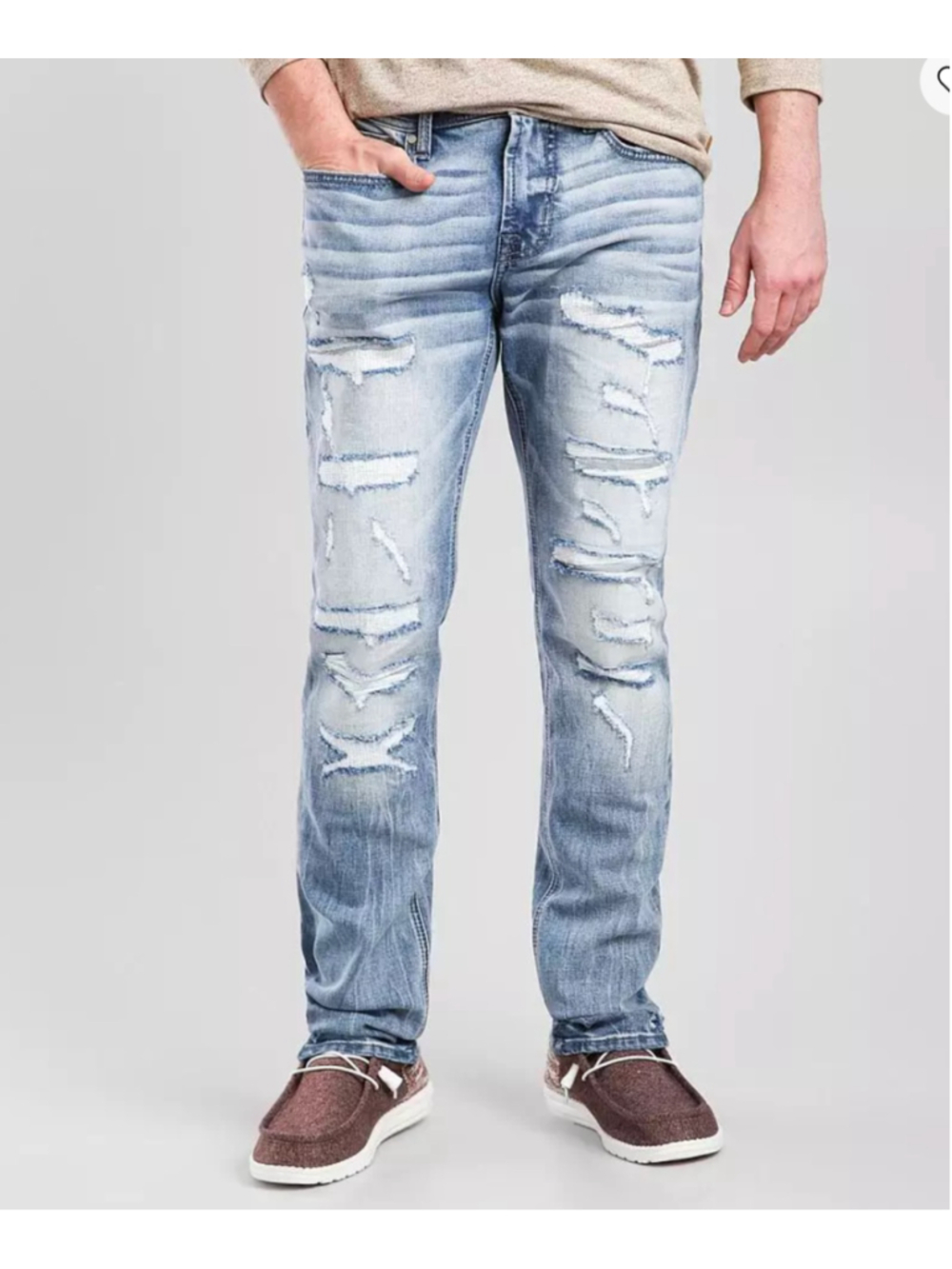 Men's Departwest Seeker Stacked Slim Jeans, Blue, Waist 34